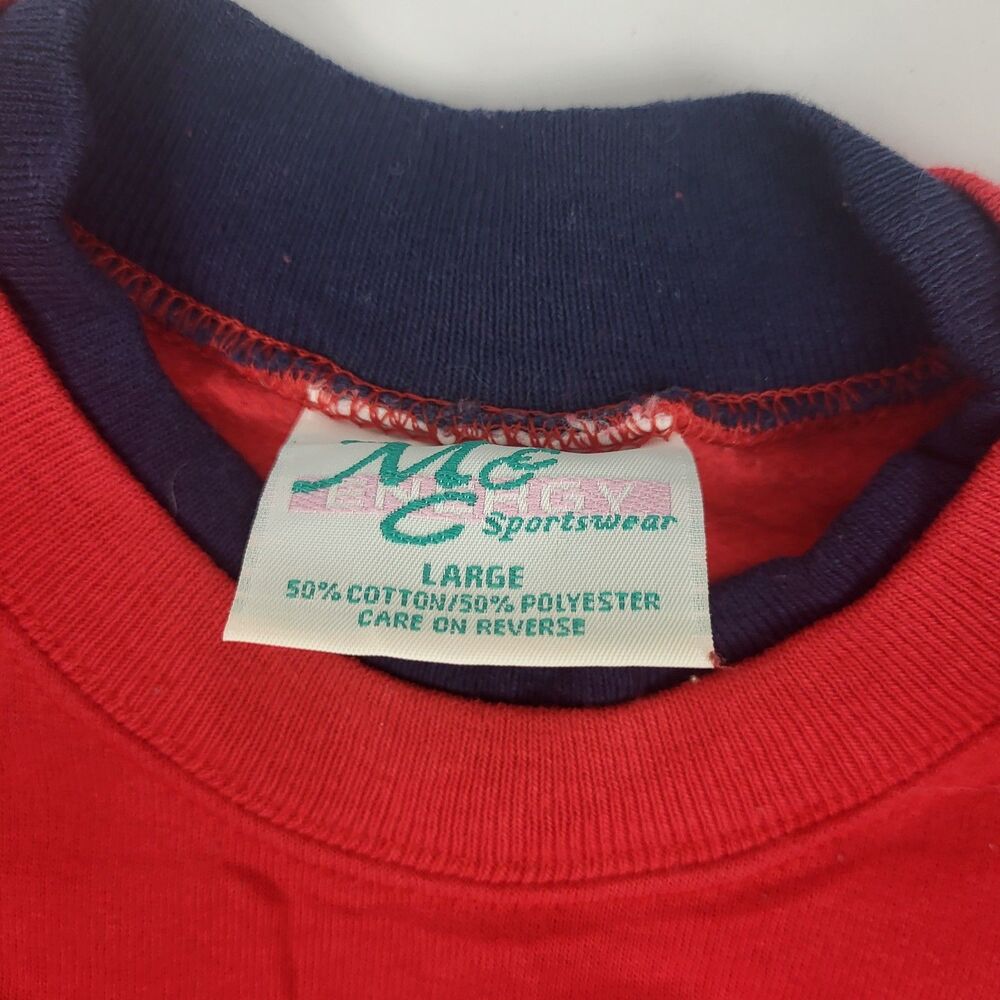 Vintage Y2K Sweatshirt Women's Large Millennium Red Embroidered Size L - Picture 2 of 10